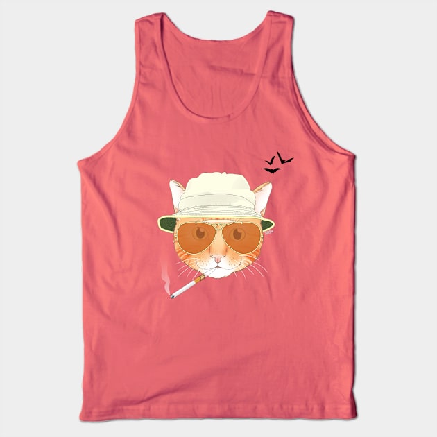 Fear and Loathing Cat - Ginger Tank Top by meownarchy